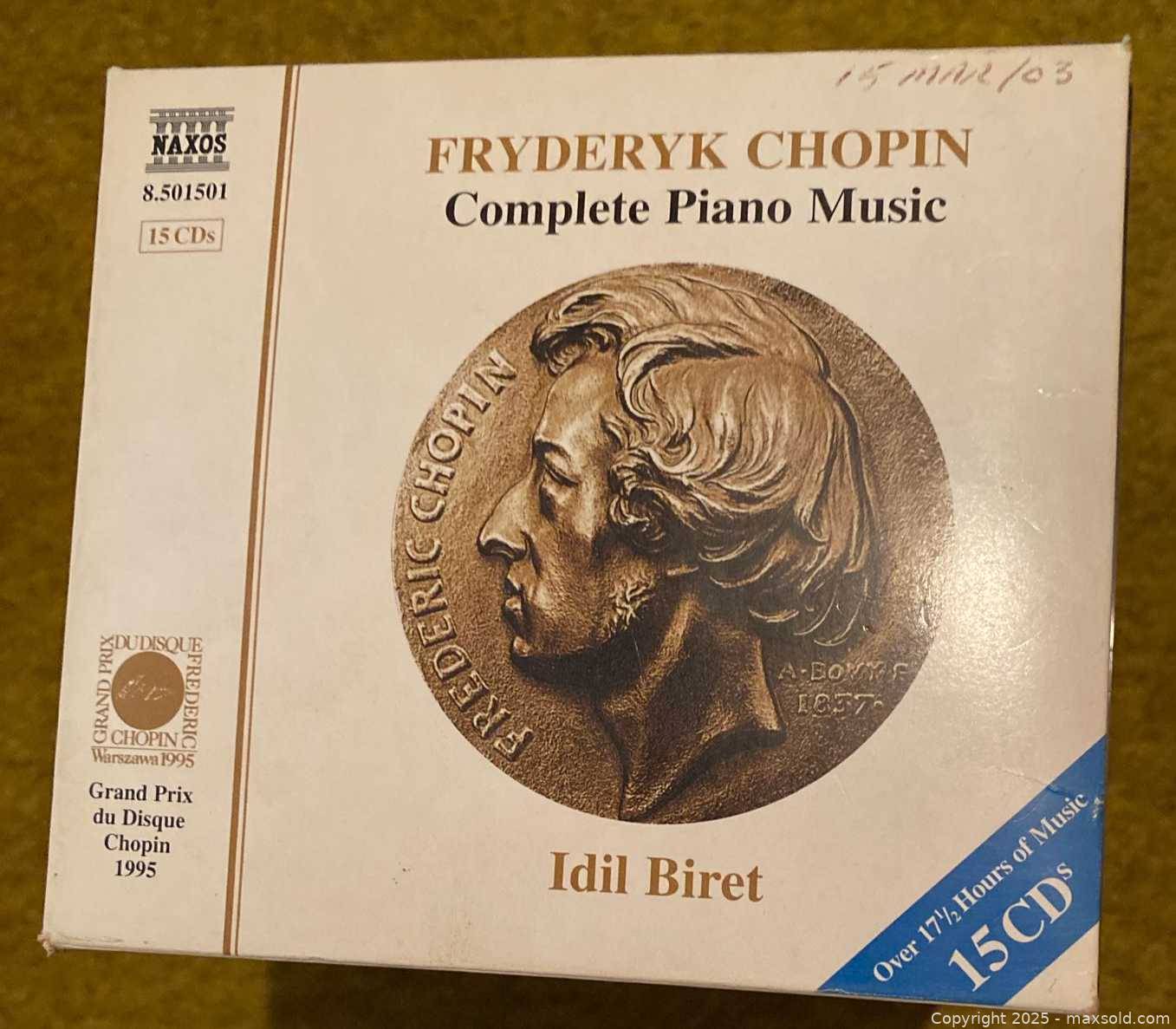Fryderyk Chopin complete piano music 15-CD box set | Maxsold