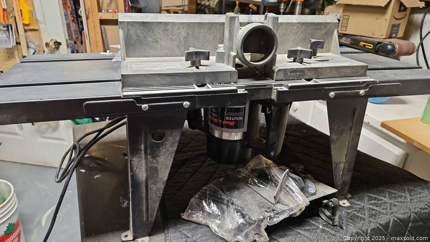 Black & Decker Router with Router Table and Accessories | Maxsold