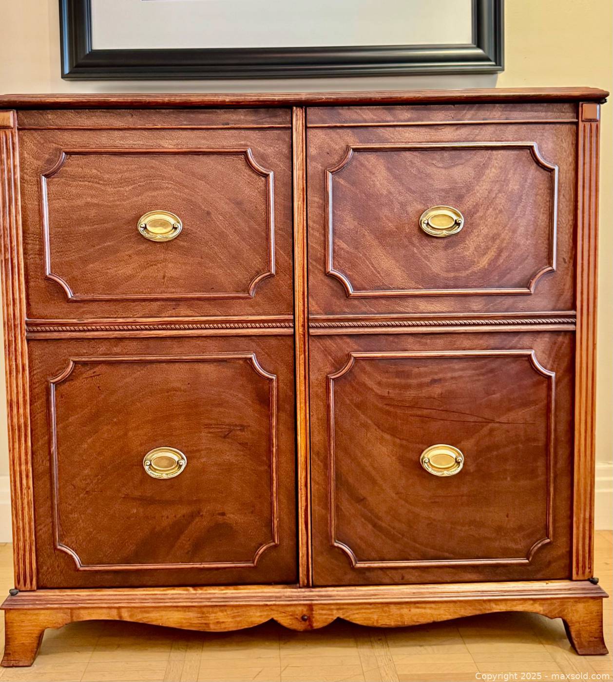 Dark wood radio cabinet c1950s | Maxsold
