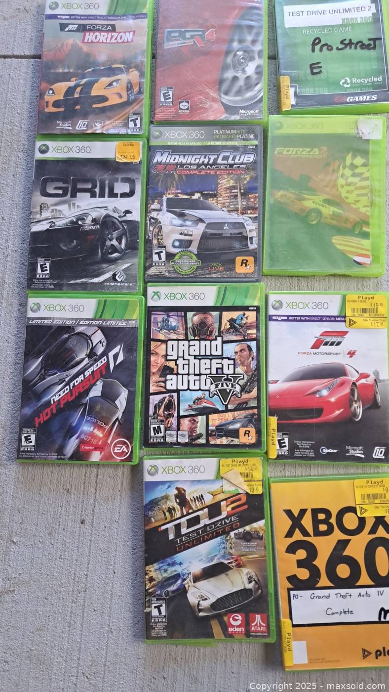 11 Xbox 360 racing video games | Maxsold