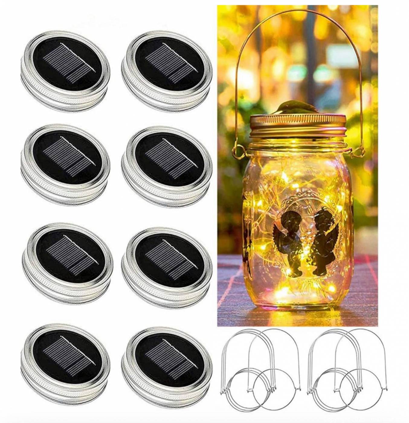 8-Pack Solar Mason Jar Lid Lights | Maxsold