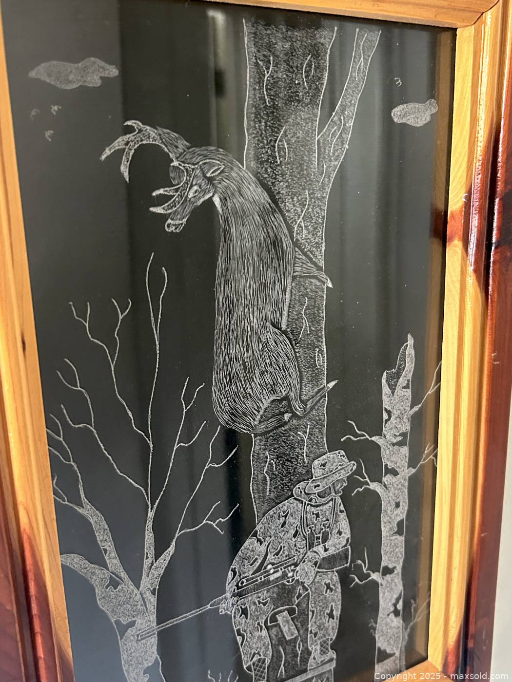 Reverse Drypoint Drawing On Plexiglass Signed Michael Howard 2016 | Maxsold