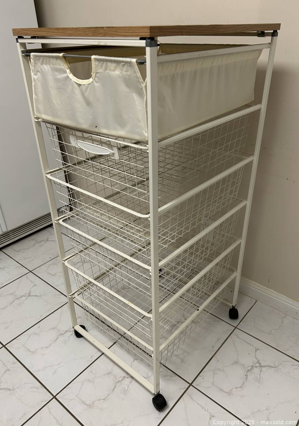 IKEA Antonius Wire Drawer Storage Unit on Wheels | Maxsold