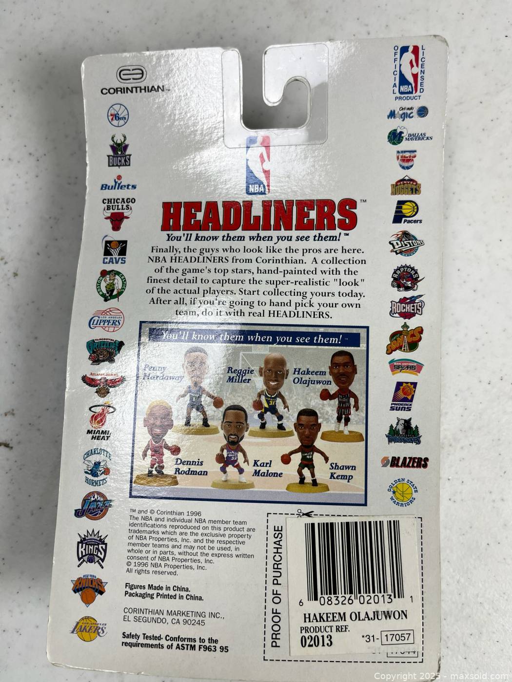 1996 Corinthian NBA Headliners Hakeem Olajuwon Figure Sealed | Maxsold