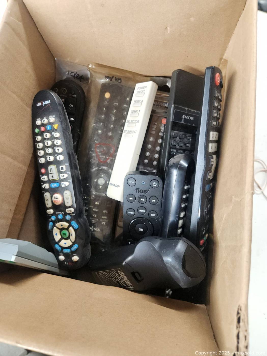 Remote Control Assorted Box of assorted remote controls and scanner | Maxsold