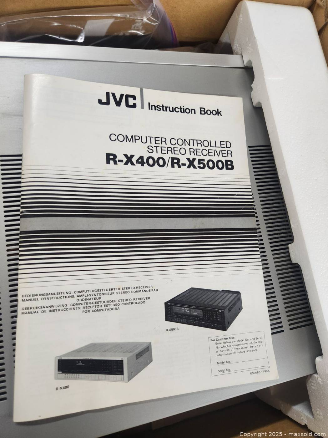 JVC R-X400 stereo receiver with box | Maxsold