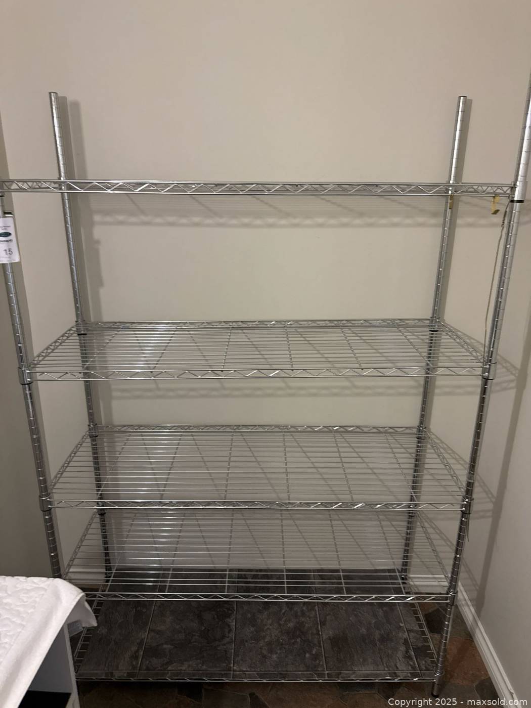 Chrome metal wire storage rack 48x18x72 | Maxsold