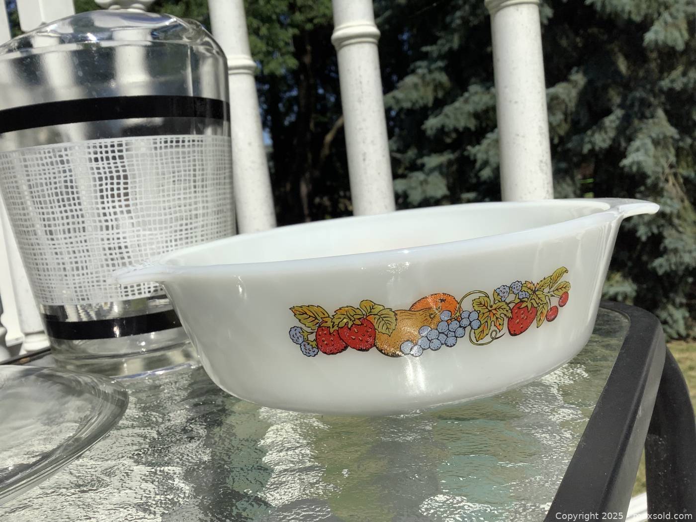 Hazel Atlas Glass Pitcher & Fire-King Milk Glass Covered Casserole ...