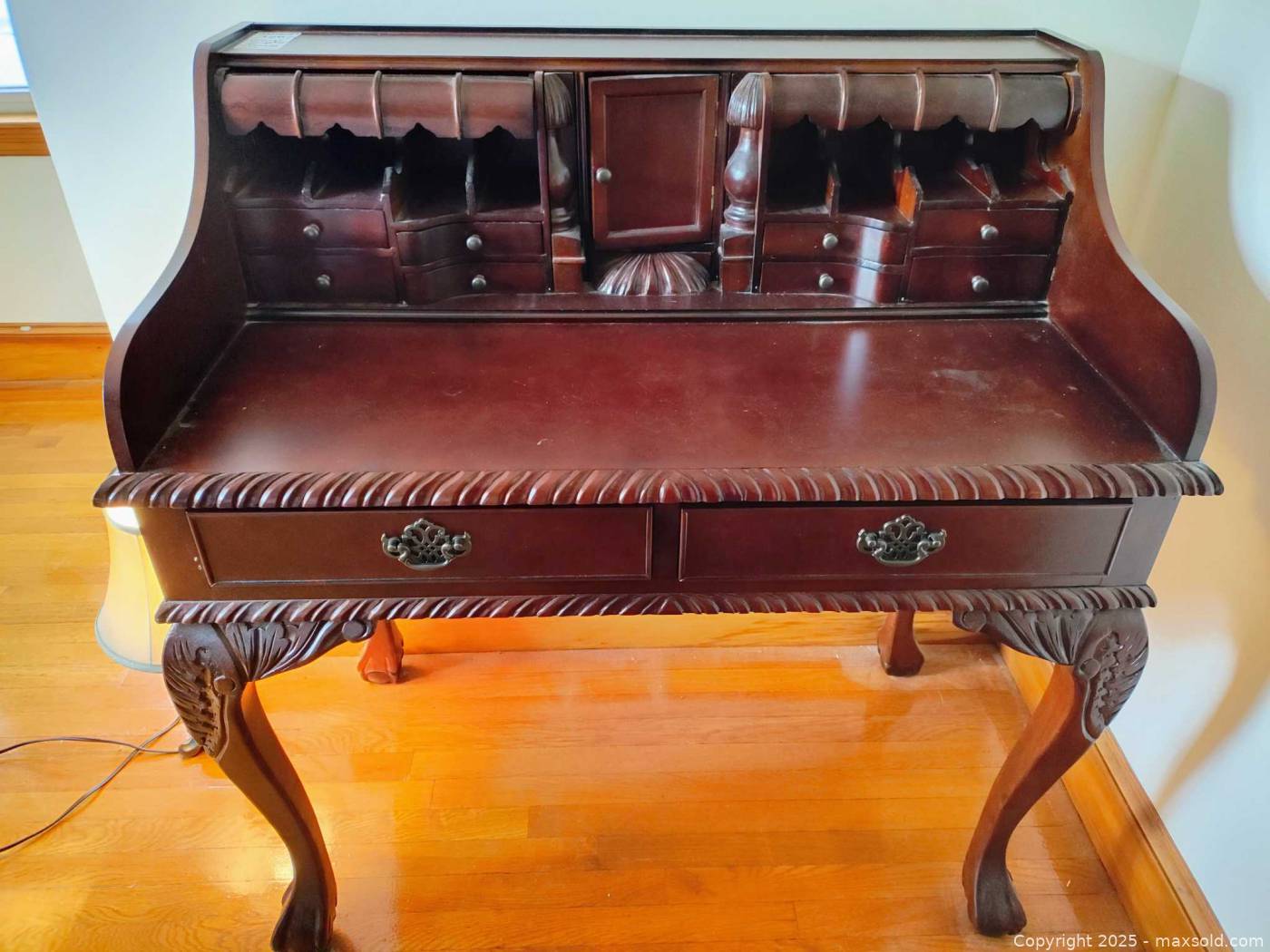 Mahogany Finish Queen Anne Secretary Desk | Maxsold