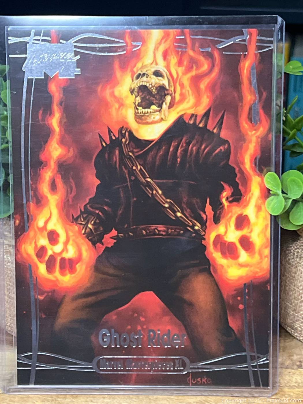Ghost Rider Card Marvel Masterpieces XL Ghost Rider 5x7 Card | Maxsold