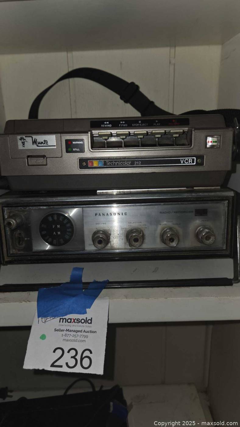 Technicolor Model 212 Video Recorder & Panasonic Portable Radio ...