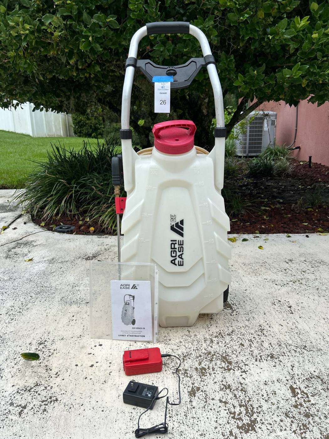 Agri Ease 35 L battery wheeled garden sprayer | Maxsold