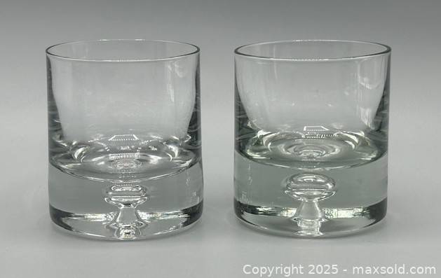Pair Bubble-Base Rocks Glasses | Maxsold