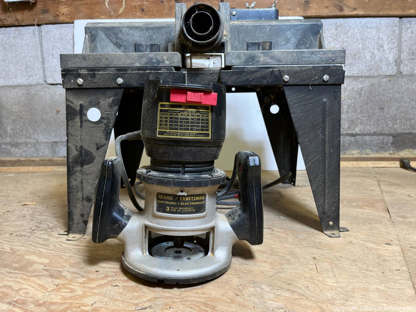 Craftsman Router Table Switch Craftsman router and router table | Maxsold