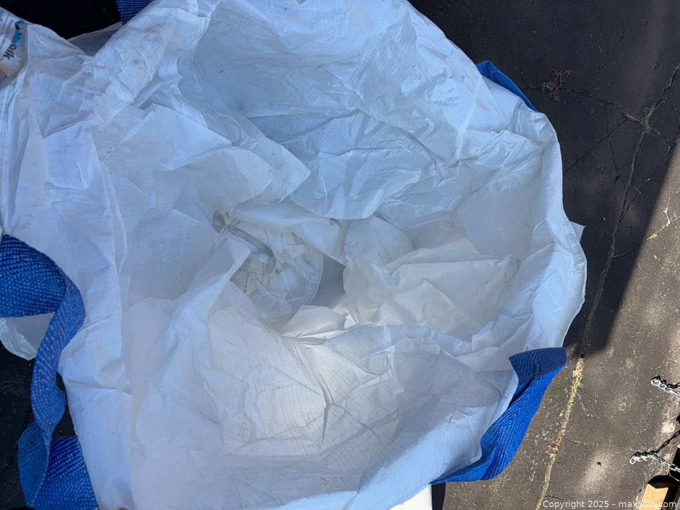 Two white and blue miniBulk bags | Maxsold