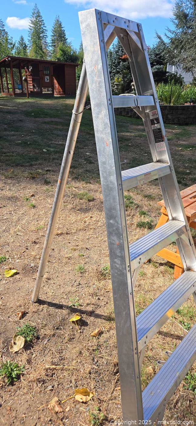 Ladder King 5-Step Tripod Ladder and Werner Step Stool | Maxsold