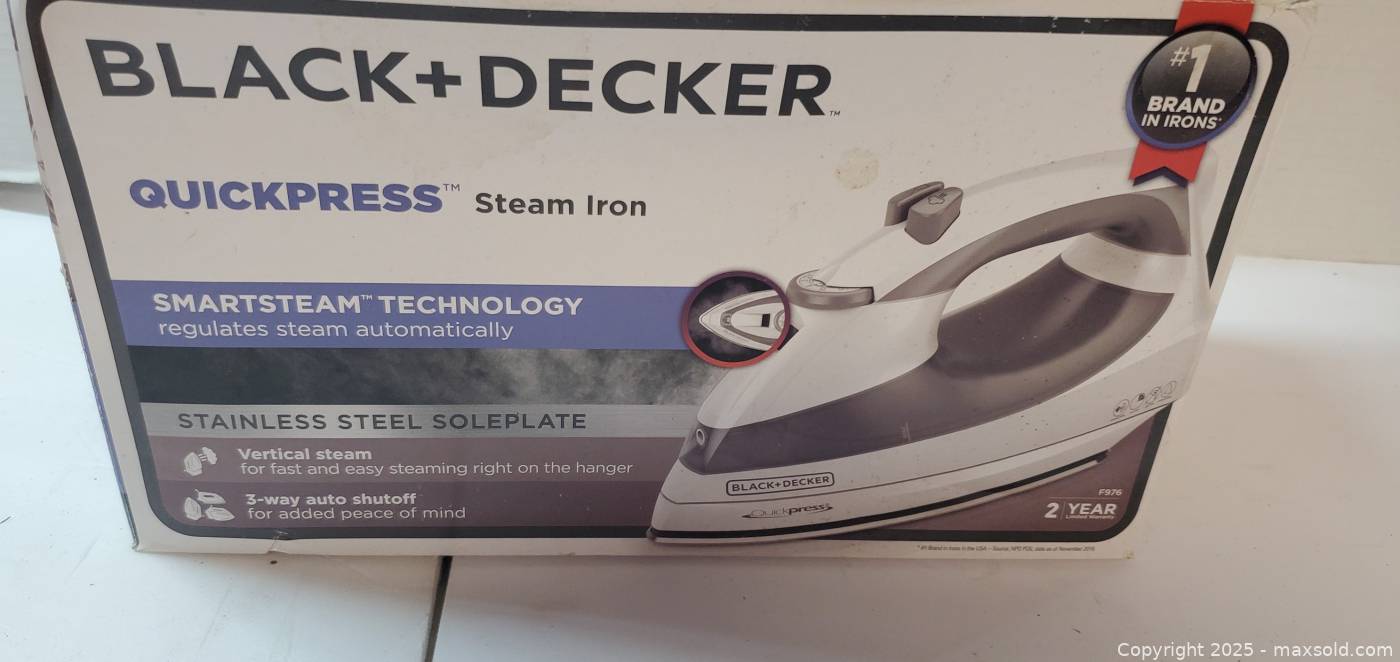 Black+Decker QuickPress steam iron with boxed plus T-Fal Ultraglide ...