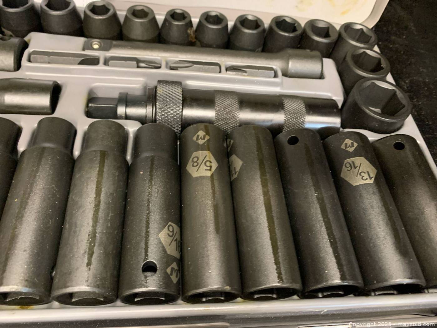 Mastercraft Maximum impact socket set in metal case | Maxsold