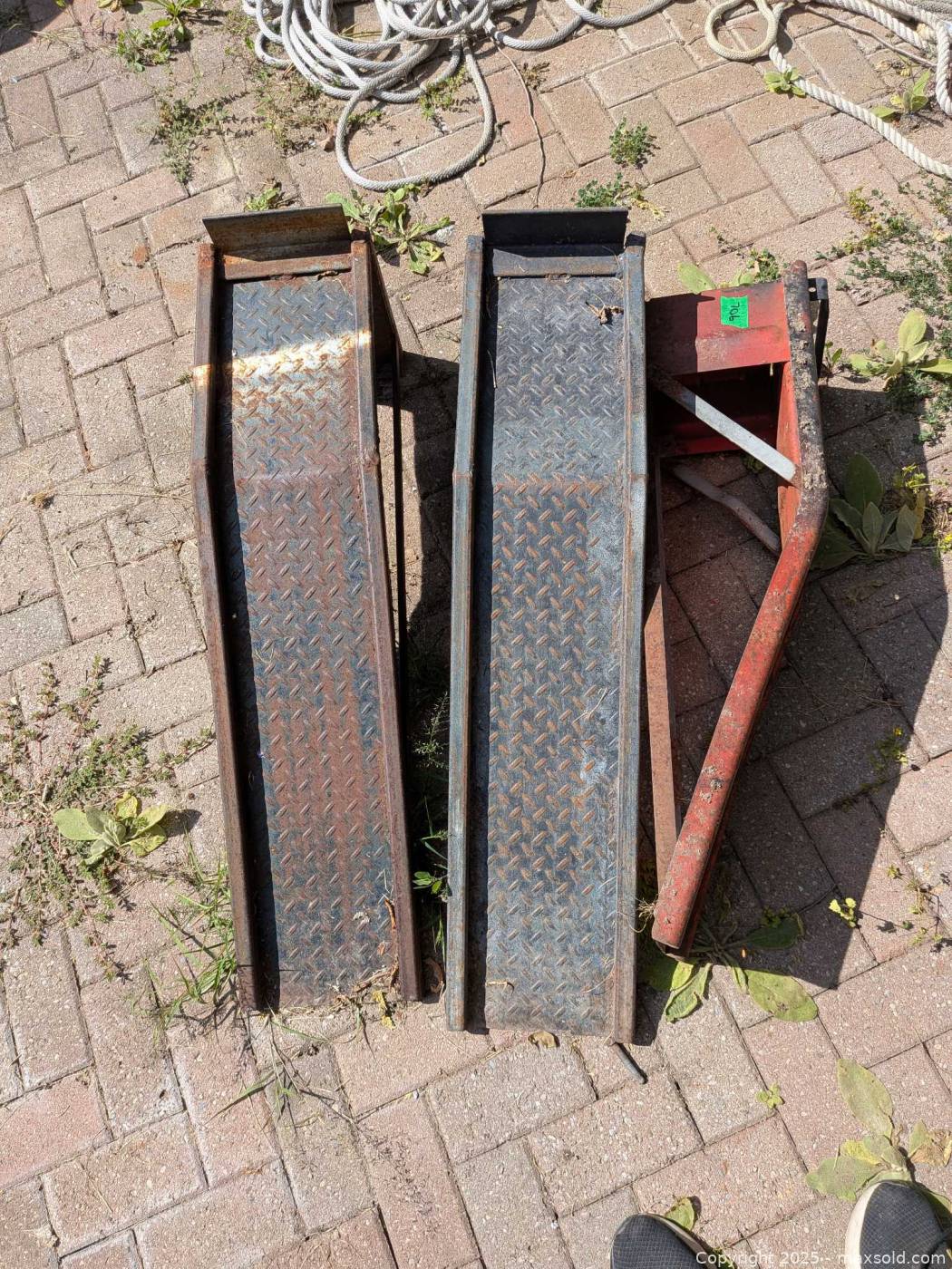 Steel drive-on automotive wheel ramps | Maxsold