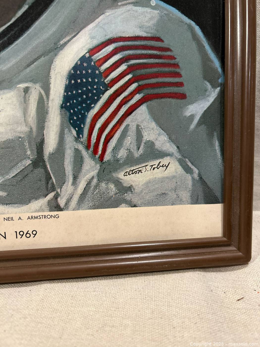 Framed Apollo 11 Astronauts Poster, 1969 | Maxsold