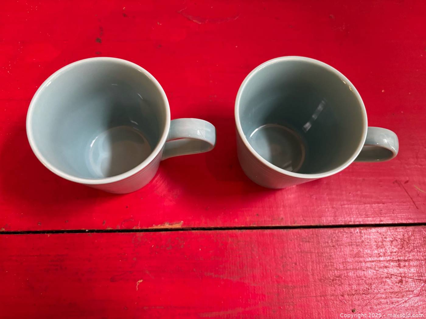 Royal Doulton Gordon Ramsay Maze aqua mugs set of 2 | Maxsold