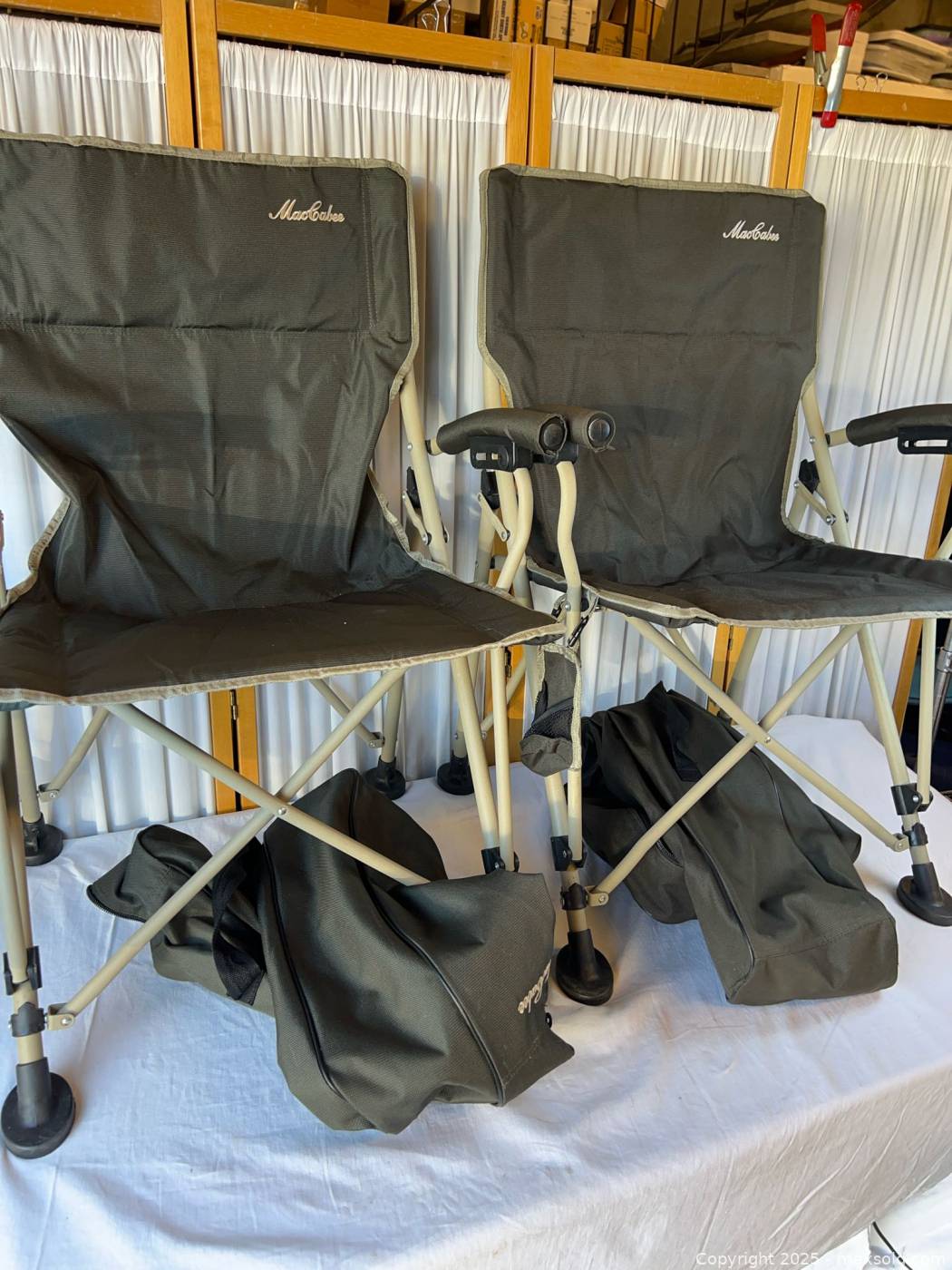 Maccabee folding camping chairs pair | Maxsold