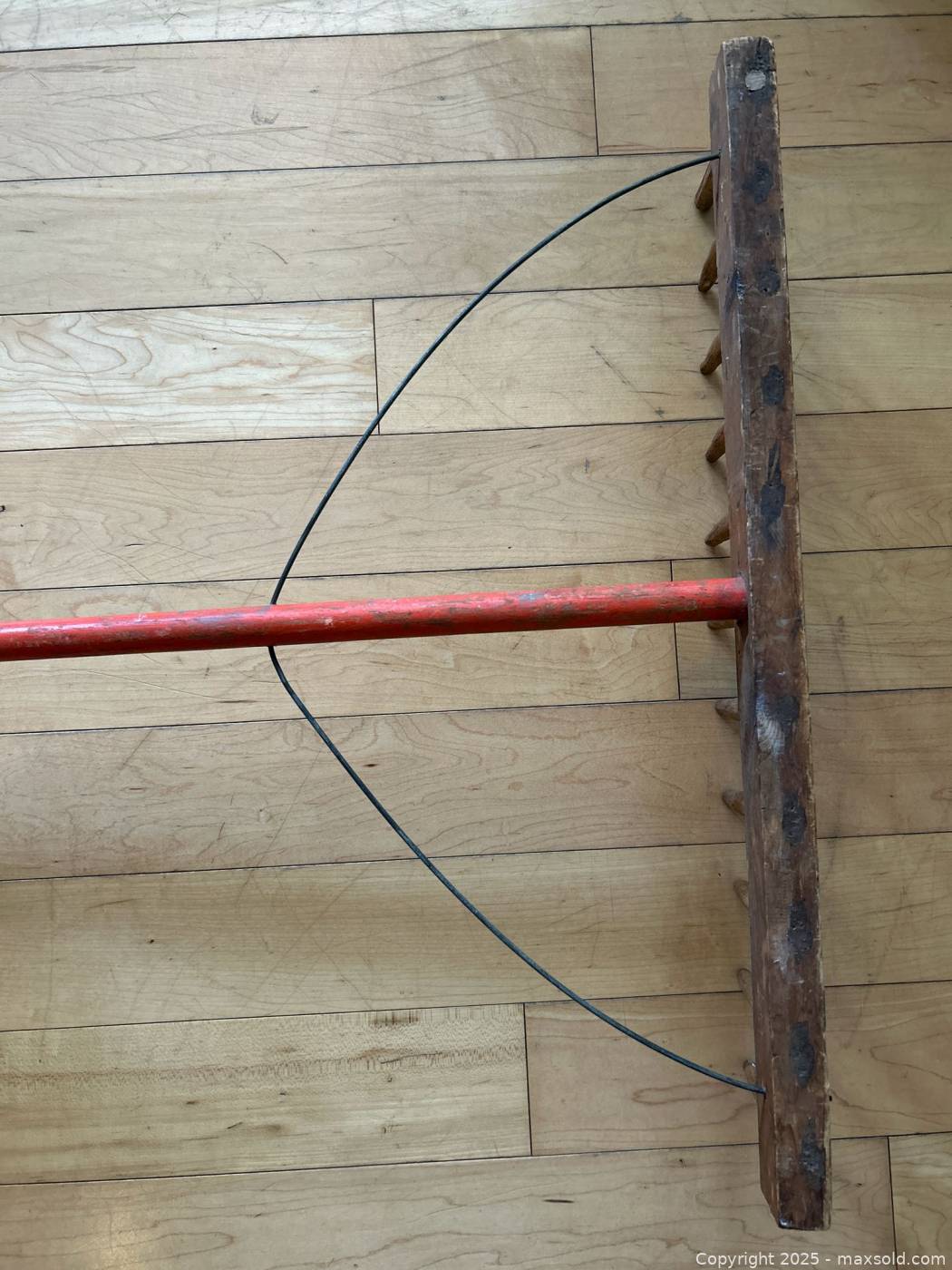 Handmade wooden hay rake 54–62 in length | Maxsold