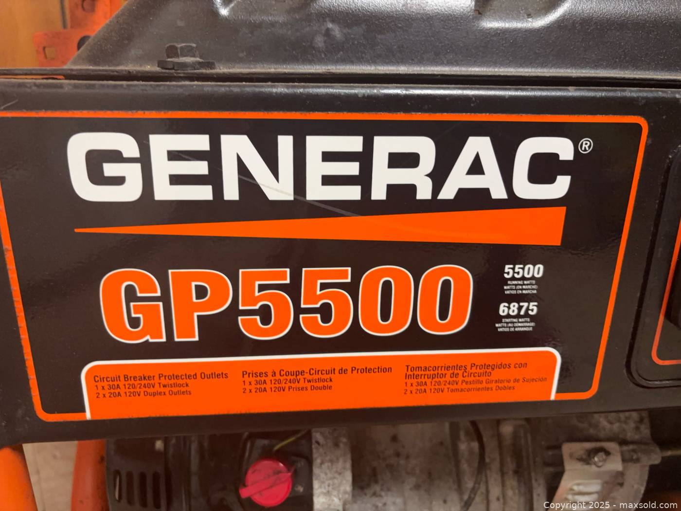 Generac GP5500 portable generator | Maxsold