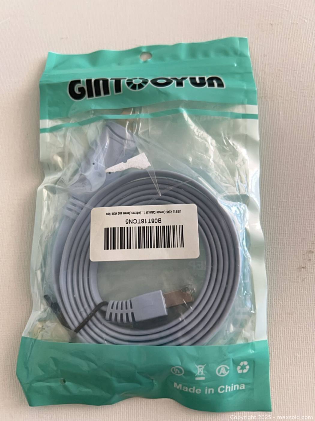 USB-A to RJ45 Rollover Console Cable 5ft | Maxsold