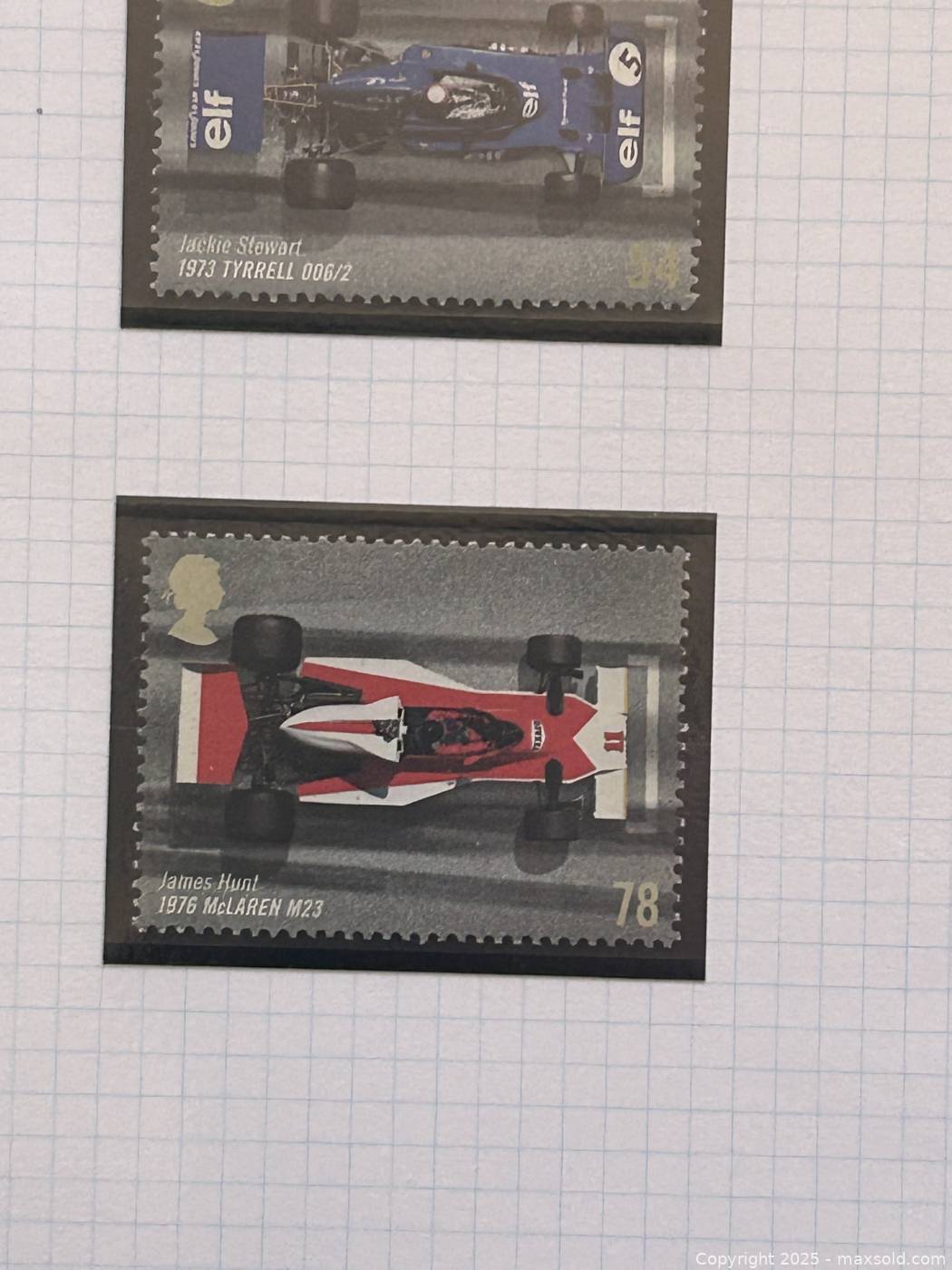 Great Britain Formula One stamps set of 6 | Maxsold