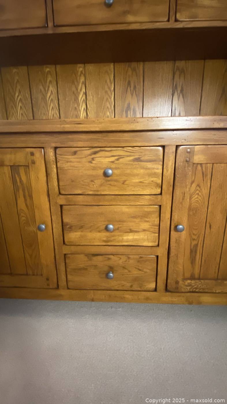Oak Mission-Style Hutch Buffet Base | Maxsold