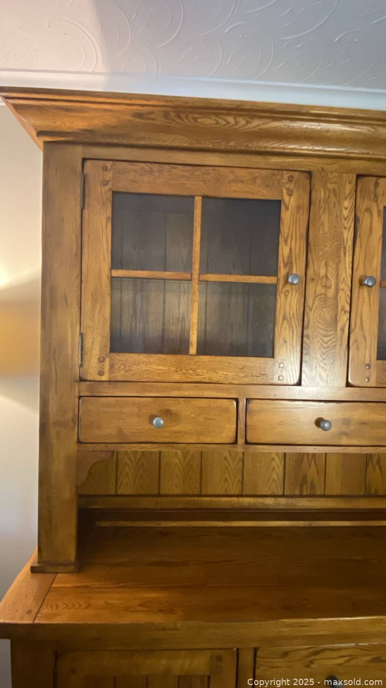 Oak Mission-Style Hutch Buffet Base | Maxsold