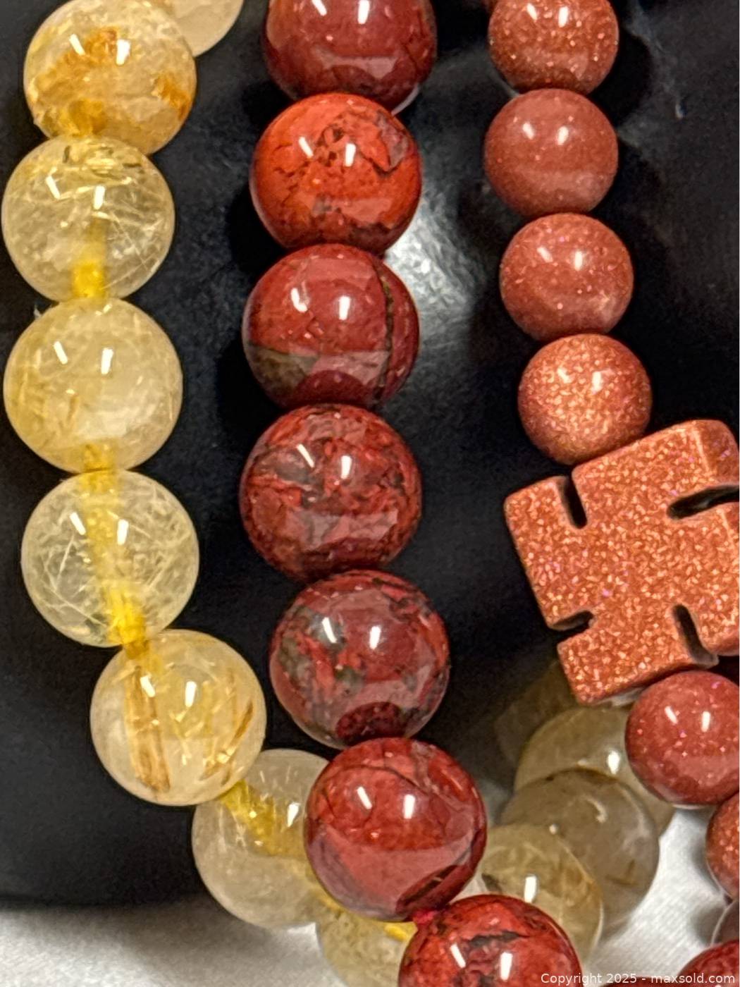 3 Stretchy Semi Precious Stone Bracelets Maxsold