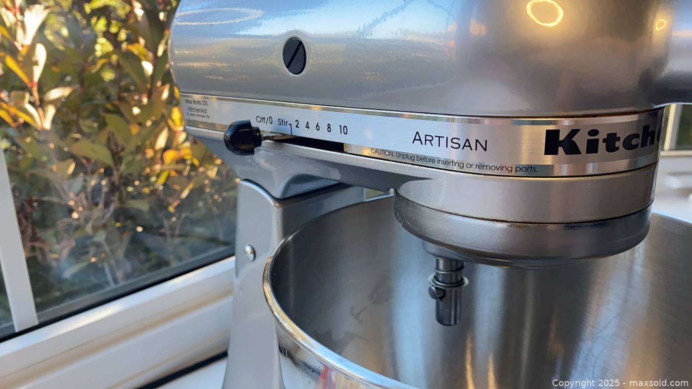 KitchenAid Artisan 5-qt stand mixer with attachments | Maxsold