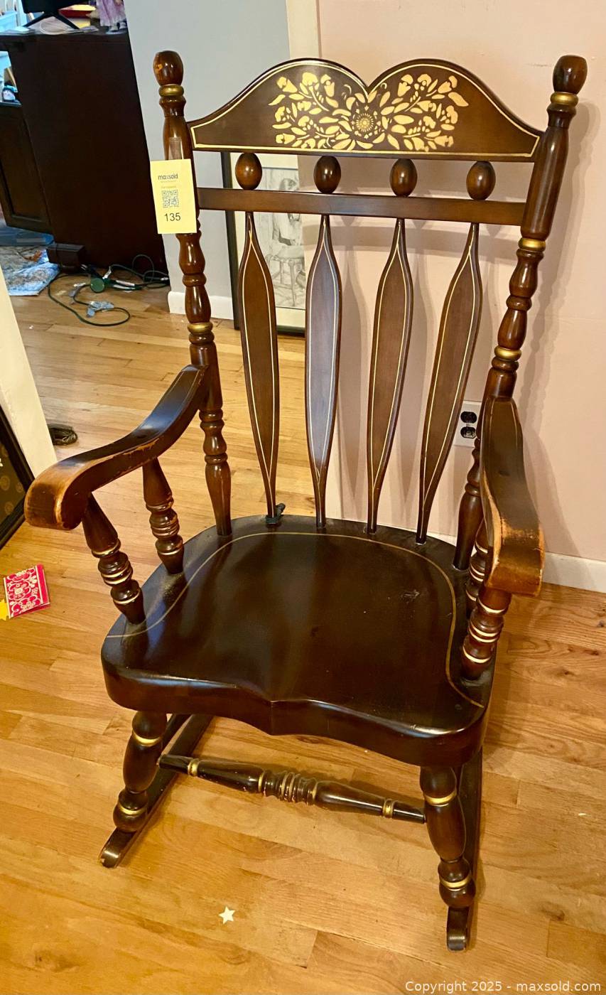 Vintage Virginia Wooden Rocking Chair | Maxsold