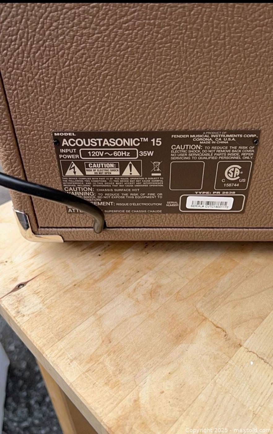 Amplificateur Fender Acoustasonic 40W Pour Guitare Acoustique - 2x Haut-parleurs 6.5" Avec Effet Chorus, Entrées Instrument & Micro, Garantie 2 Ans