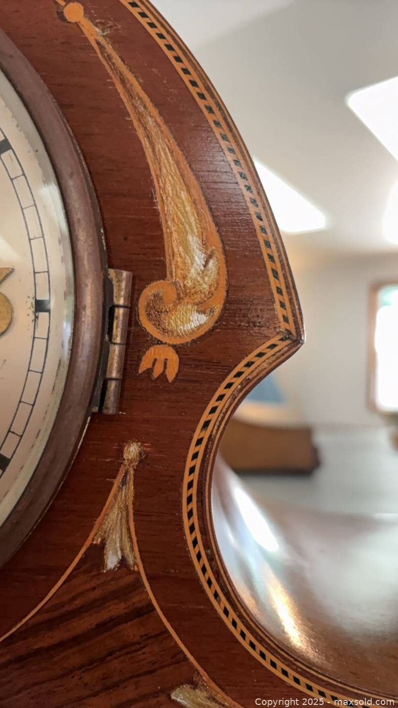 German wood mantel clock with key | Maxsold