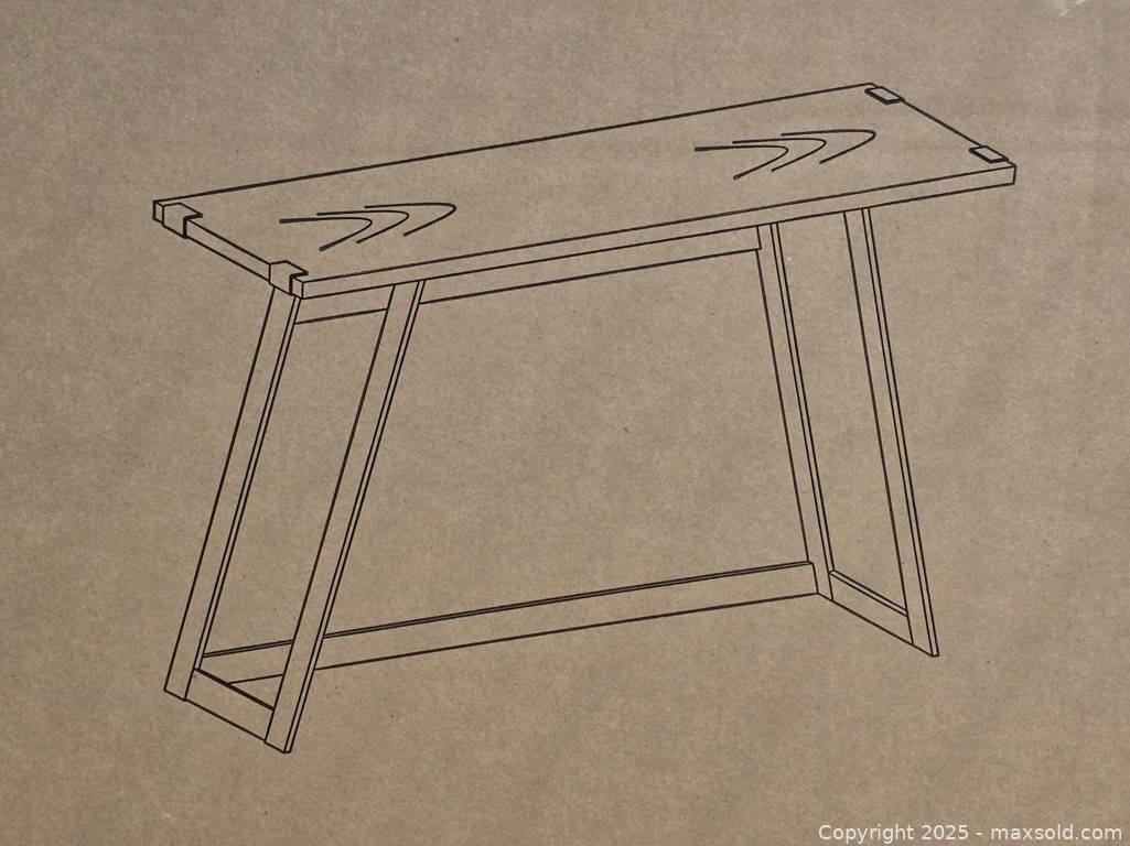Walker Edison 46-inch Dark Walnut Entry Table | Maxsold