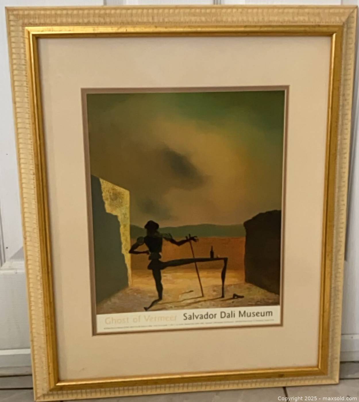 Ghost of Vermeer Salvador Dali Museum poster in gilt frame | Maxsold