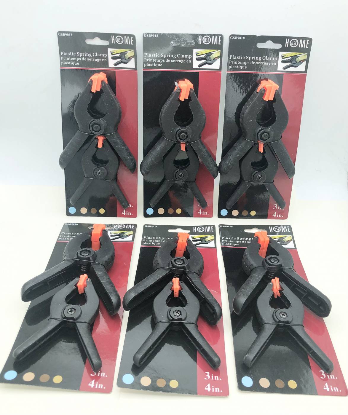 6 packs plastic spring clamps 3