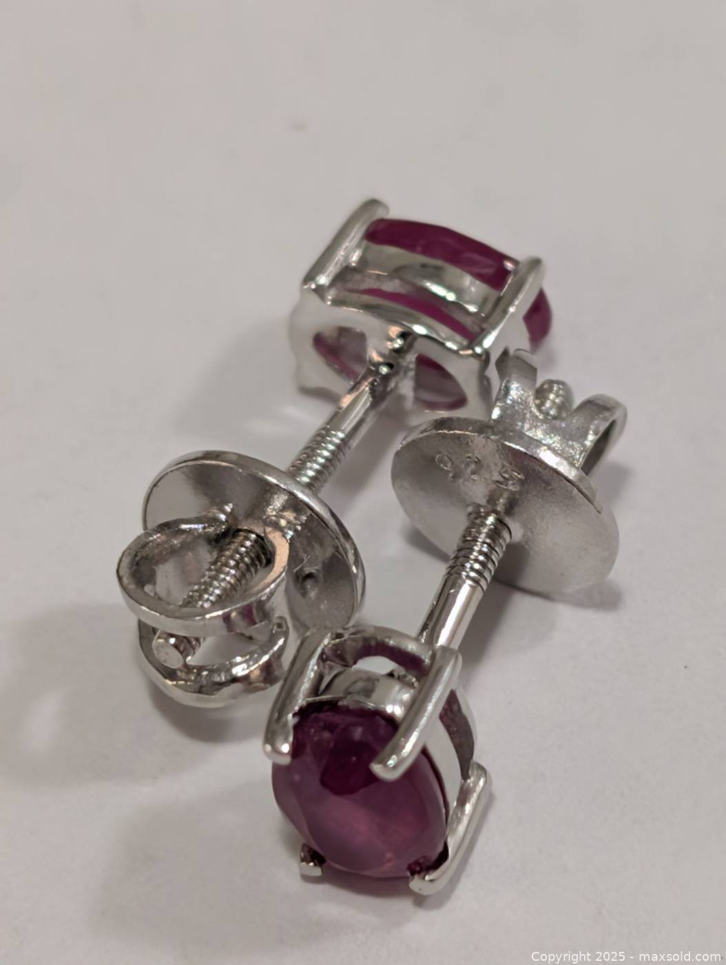 Ruby Earrings Stainless Steel