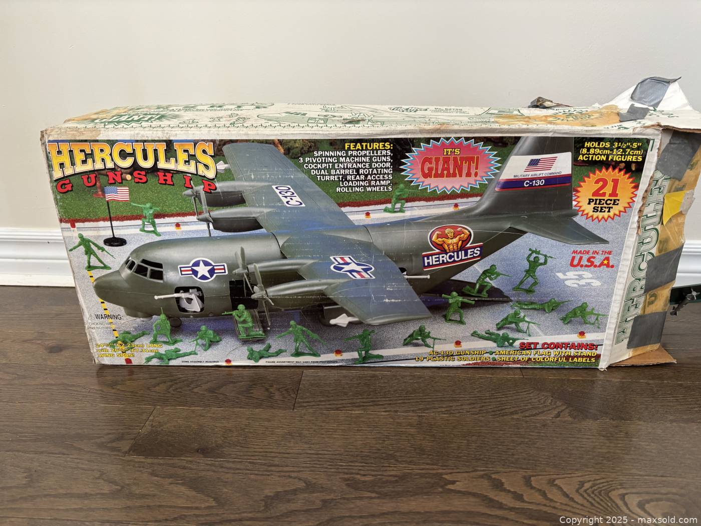 Tim Mee Plastics C-130 Hercules Gunship Playset with box | Maxsold