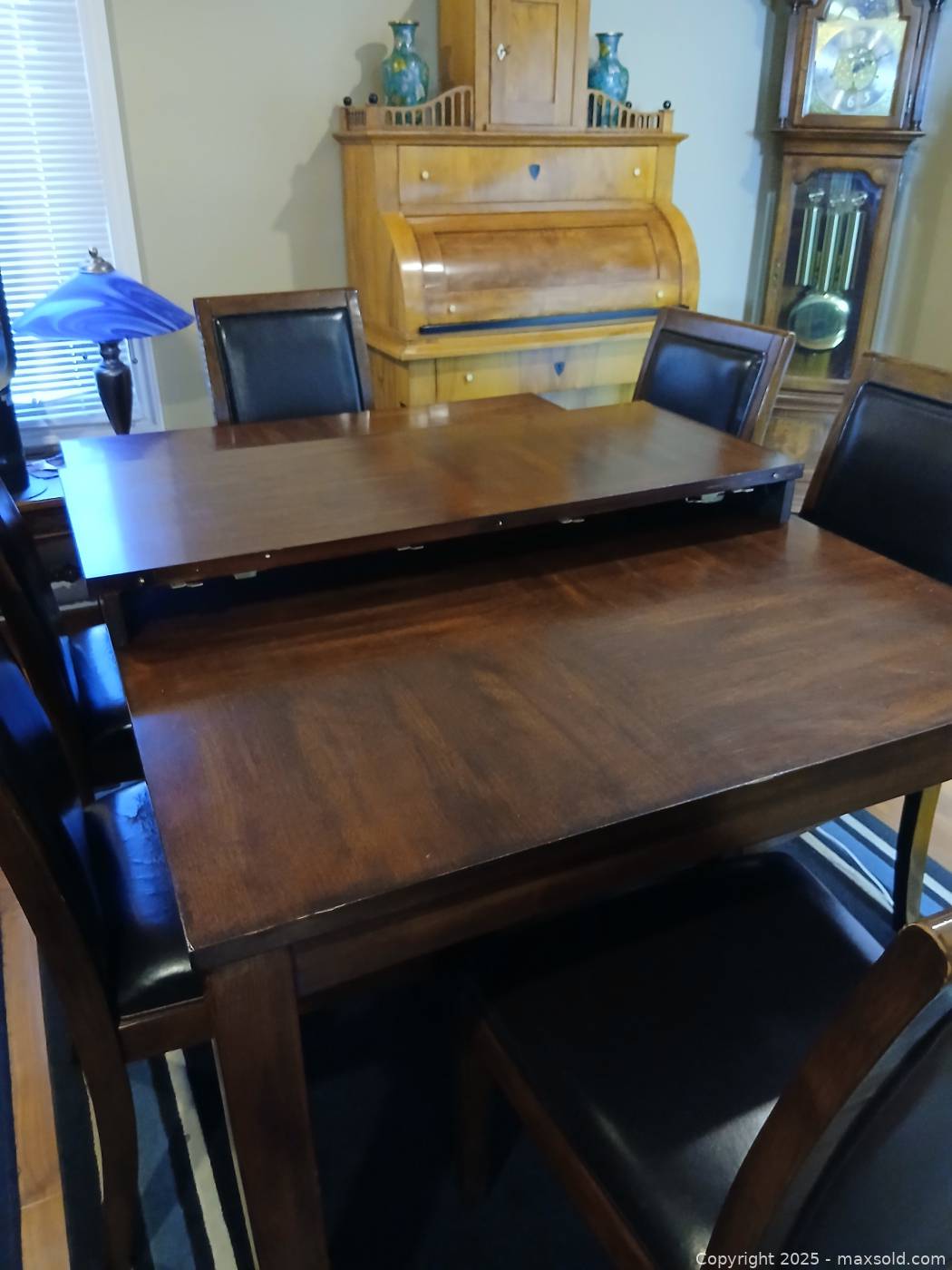 Wood Dining Table With Leaf And 6 Chairs | Maxsold