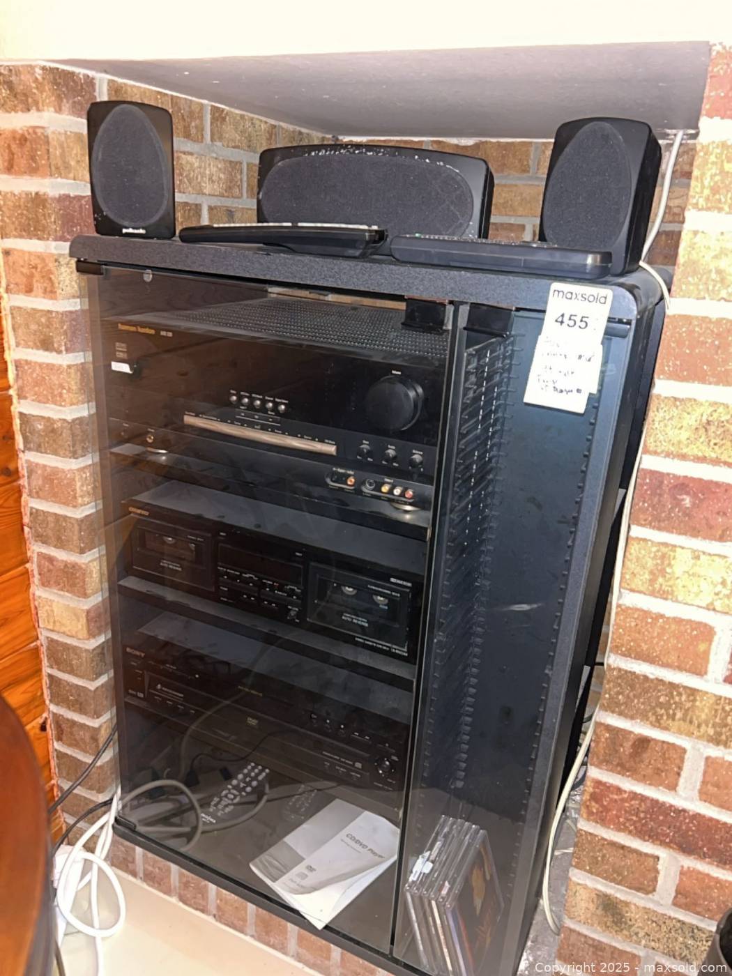 Harman Kardon receiver, Kenwood cassette deck, JVC DVD/CD player ...
