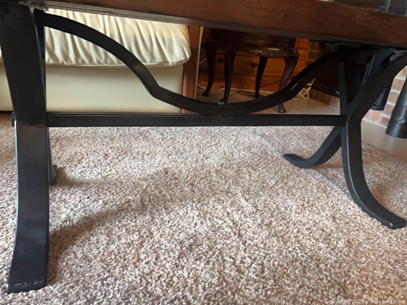 Picture of Industrial rustic wood & metal coffee table | Maxsold