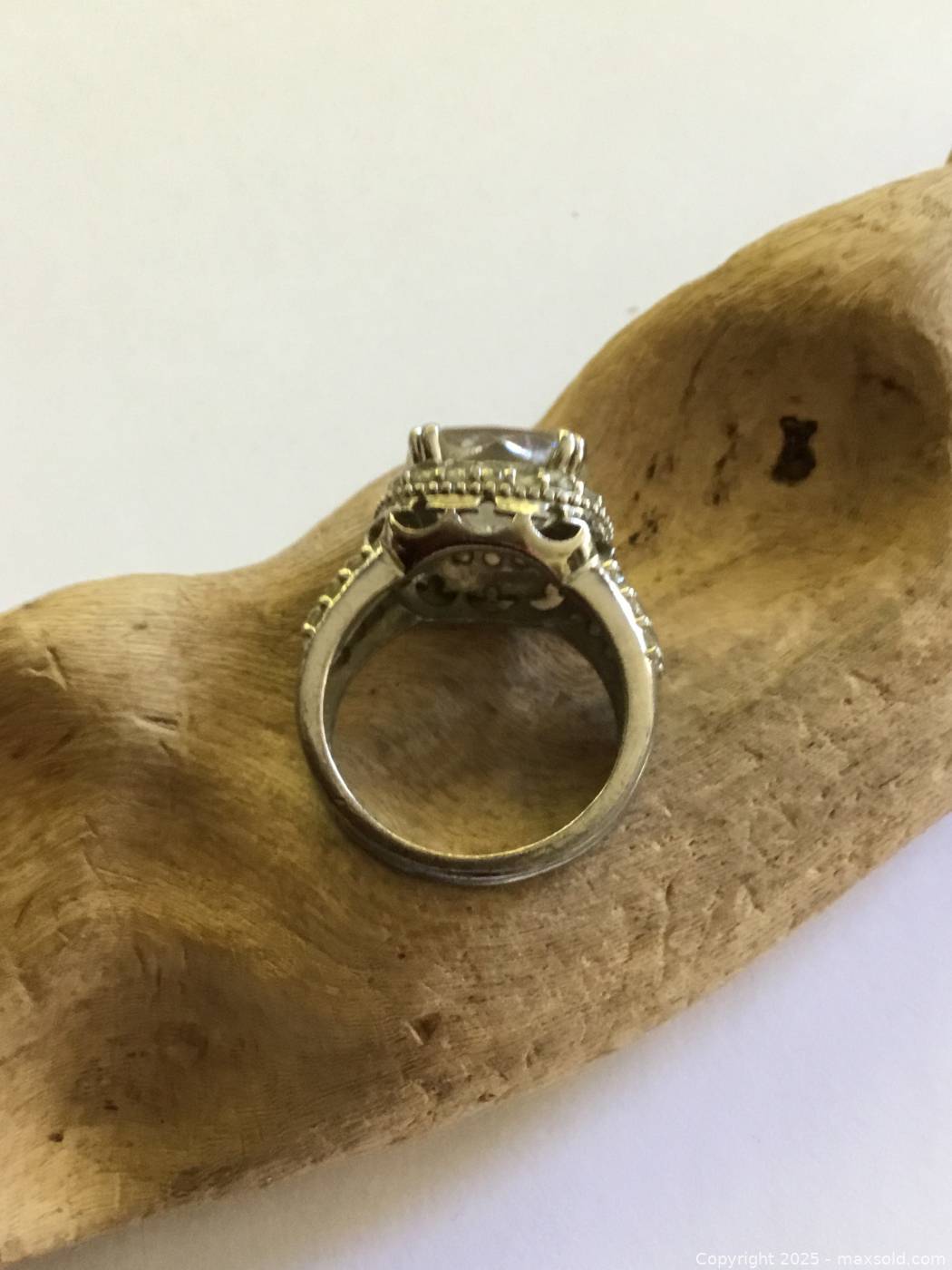 Sterling Silver 925 Crystal Statement Ring Size 7 3/4 | Maxsold