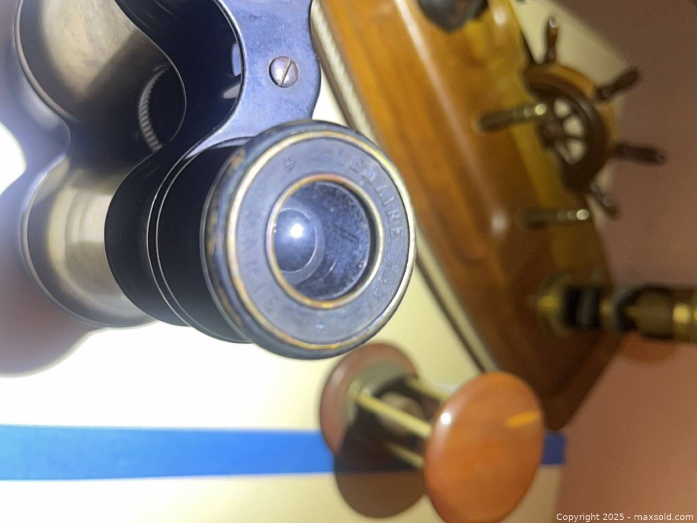 Bausch & Lomb binoculars, vintage opera glasses, brass field microscope ...