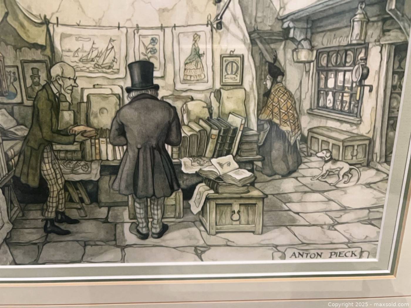 Gold-tone framed Anton Pieck print | Maxsold