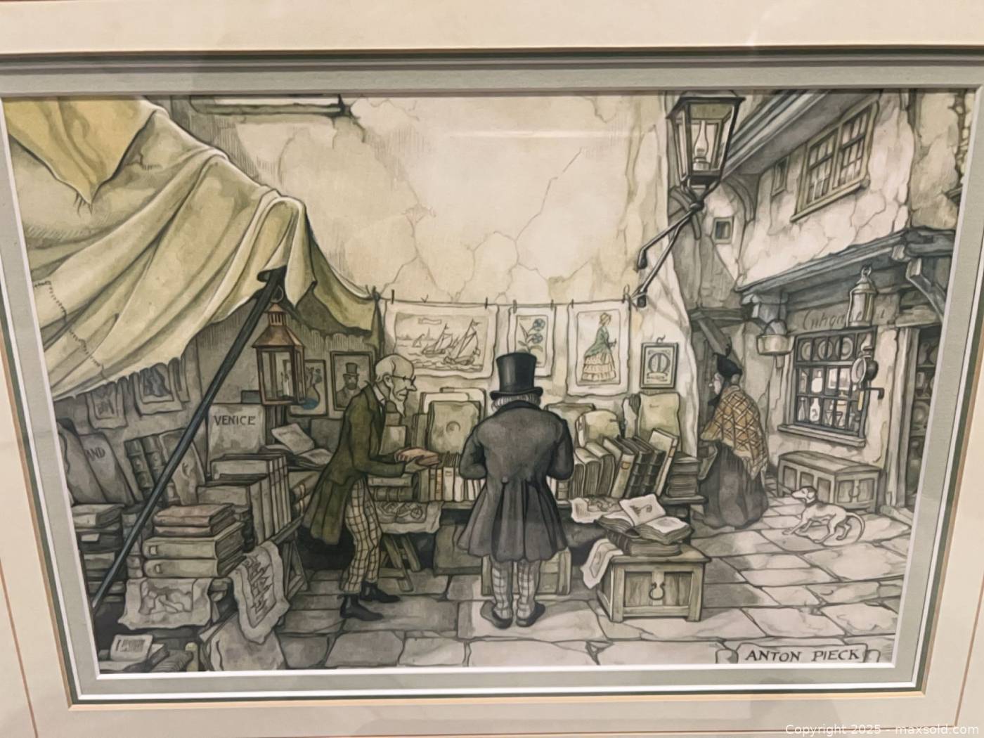 Gold-tone framed Anton Pieck print | Maxsold