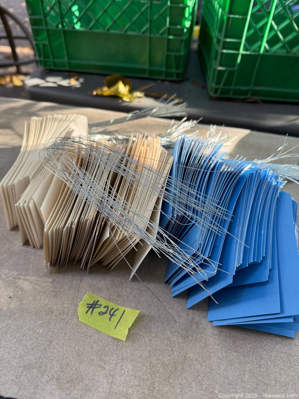 150+ card stock tags with thin wire | Maxsold